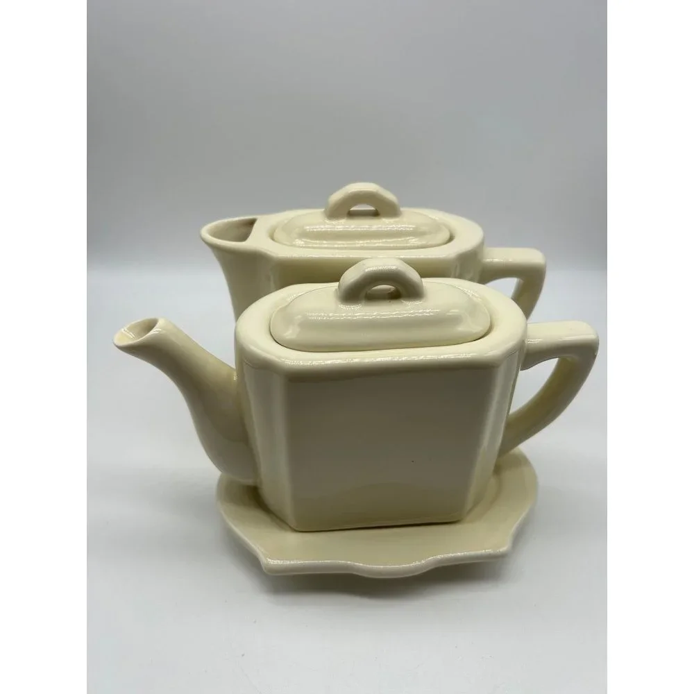 Restoration Hardware Teapot, Creamer and Tray 